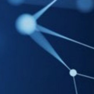 Abstract nodes on navy background