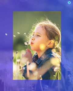 little girl in field