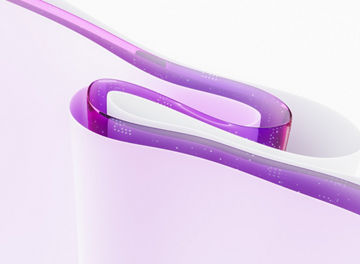 Abstract transparent layered crystal glass with white paper. digital document concept. 3d rendering