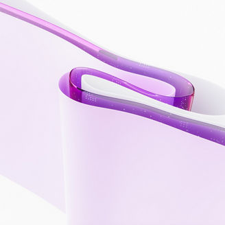 Abstract transparent layered crystal glass with white paper. digital document concept. 3d rendering