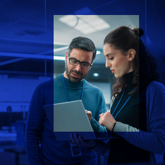 Colleagues in conversation