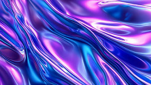 Pink and cobalt blue iridescent wavy liquid waves