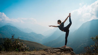 yoga wheel pose