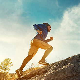 Runner on hill