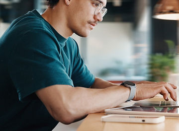 man with laptop