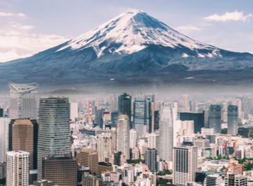 Fuji against the skyline