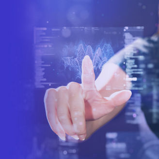 未来的なディスプレイを使用するひとTOP