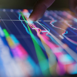 タブレット上のチャート