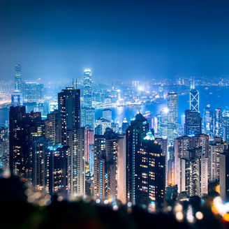 香港、ヴィクトリア・ピークからの夜景