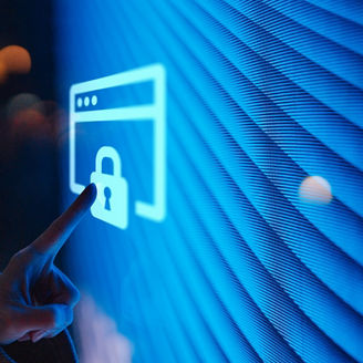 Smart technology. Connecting the future. Lifestyle and technology. Cyber crime. Online privacy protection. Data protection. Futuristic concept.