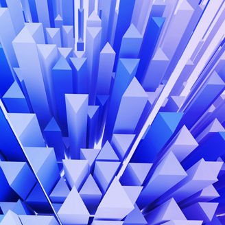 林立するたくさんの三角錐