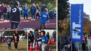 走っている参加者などのスナップショット