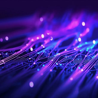 Japanese alt text:半導体内を走る紫のライン