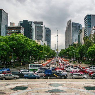 メキシコシティのパセオ・デ・ラ・レフォルマ