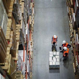 倉庫上空からの画