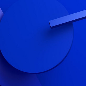 重なり合う濃紺の丸や四角のオブジェクト