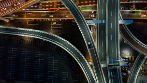 複雑な交差道路