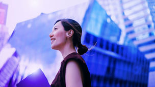 woman smiling