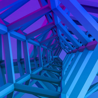 格子状の五角形