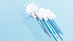 太陽と雲のモビール