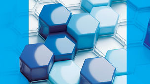 6角柱の立体の連なり画像