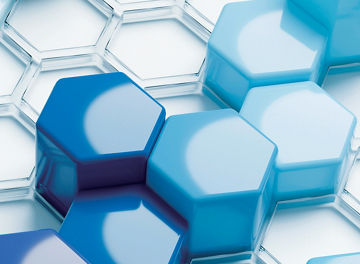 6角柱の立体の連なり画像