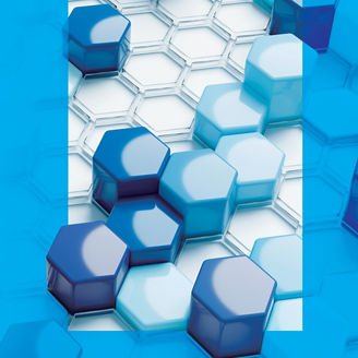 6角柱の立体の連なり画像