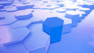 無数の六角錐の組み合わせ