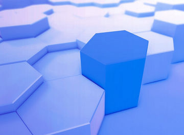 無数の六角錐の組み合わせ