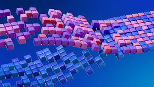 Blöcke, die in eine Reihe übergehen