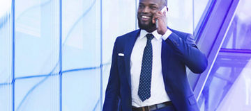 business man on phone