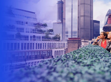 People standing on the roof