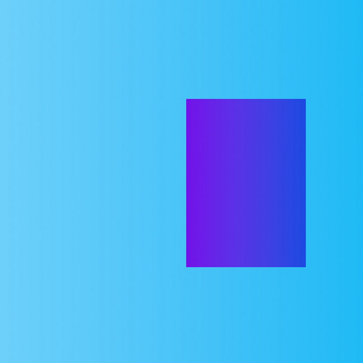 Frame window with purple gradient on pacific blue