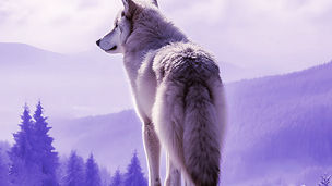 Wolf in the snow