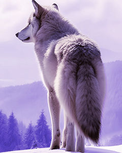Wolf in the snow