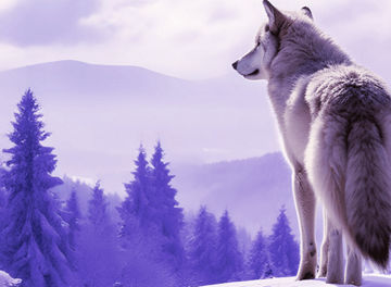 Wolf in the snow