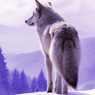 Wolf in the snow