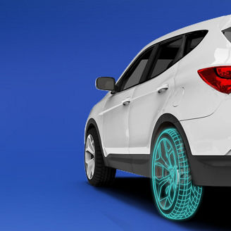 Car with virtual wheel