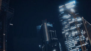 Erleuchtete Gebäude