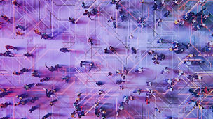 Menschen auf Mikrochip