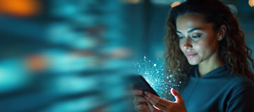 Lady looking at phone