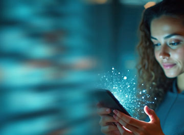 Lady looking at phone