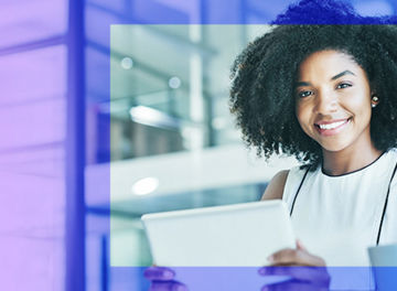 Lady with tablet computer