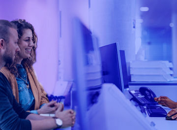 Woman working on a laptop