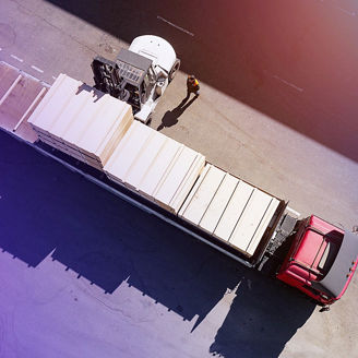 Lastwagen auf Straße