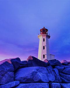 Leutturm im Abendrot