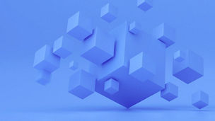 Light blue cubes abstract