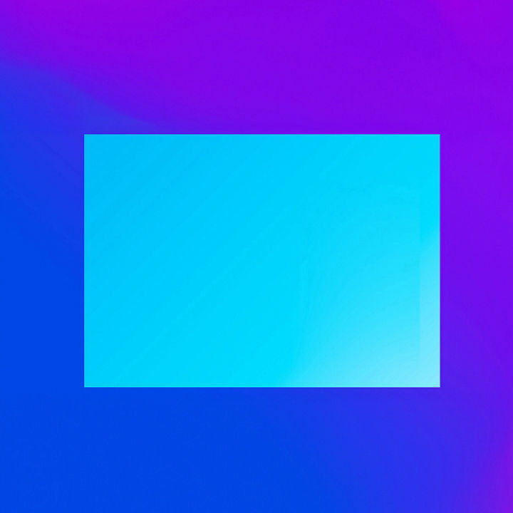Light blue frame window with blue and purple gradient background