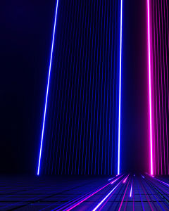 Purple stripes on a black background