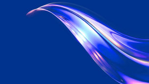 Abstract reflective liquid wave banner